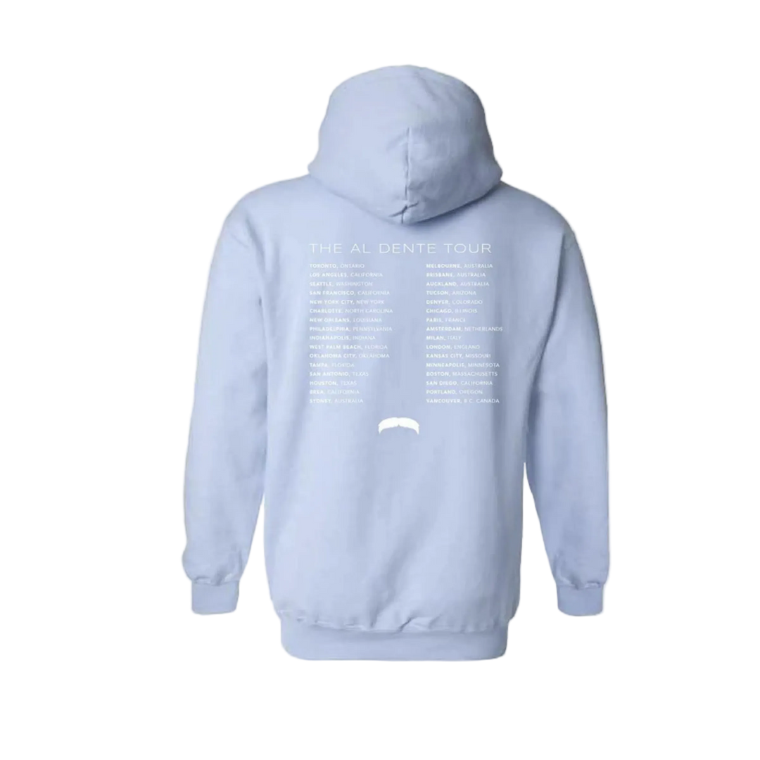 Al Dente Tour Unisex Hoodie - Light Blue