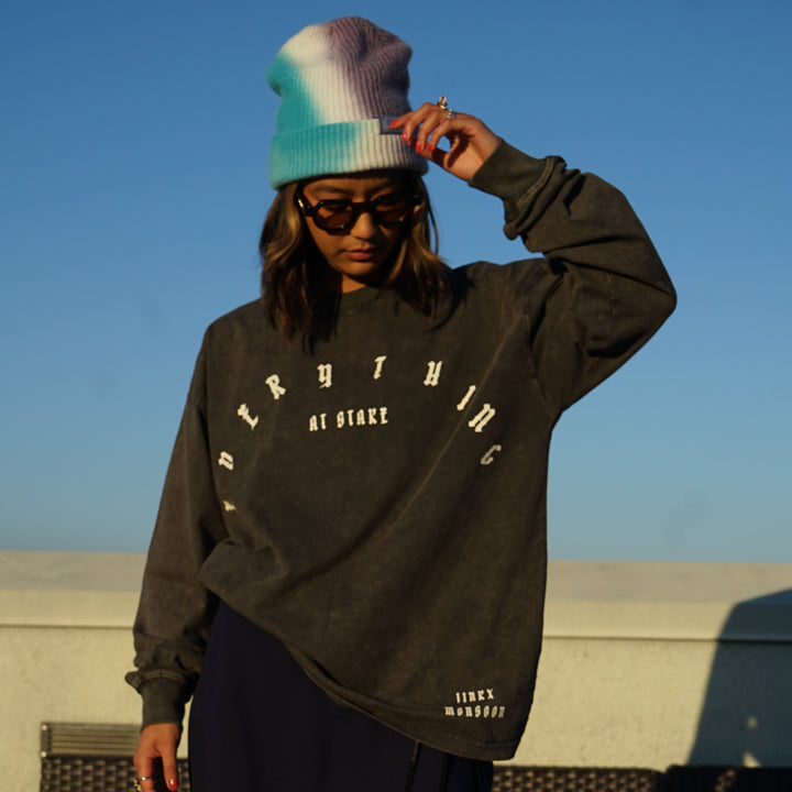 Everything at Stake Gray Long Sleeve