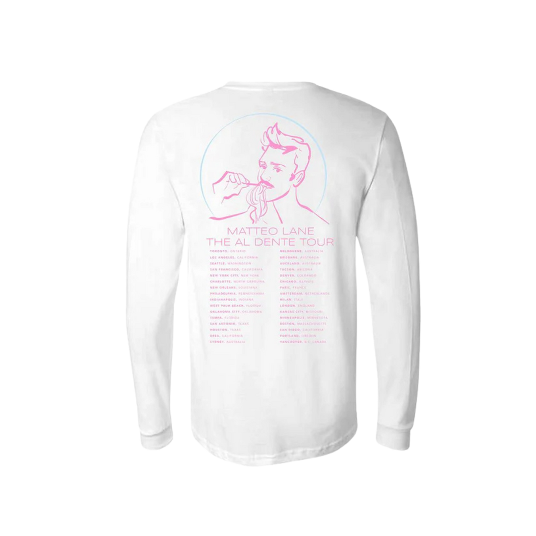 Al Dente Tour Unisex Long Sleeve Tee - White